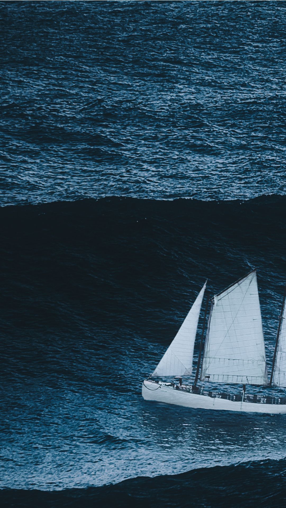 dark stormy sea tall waves