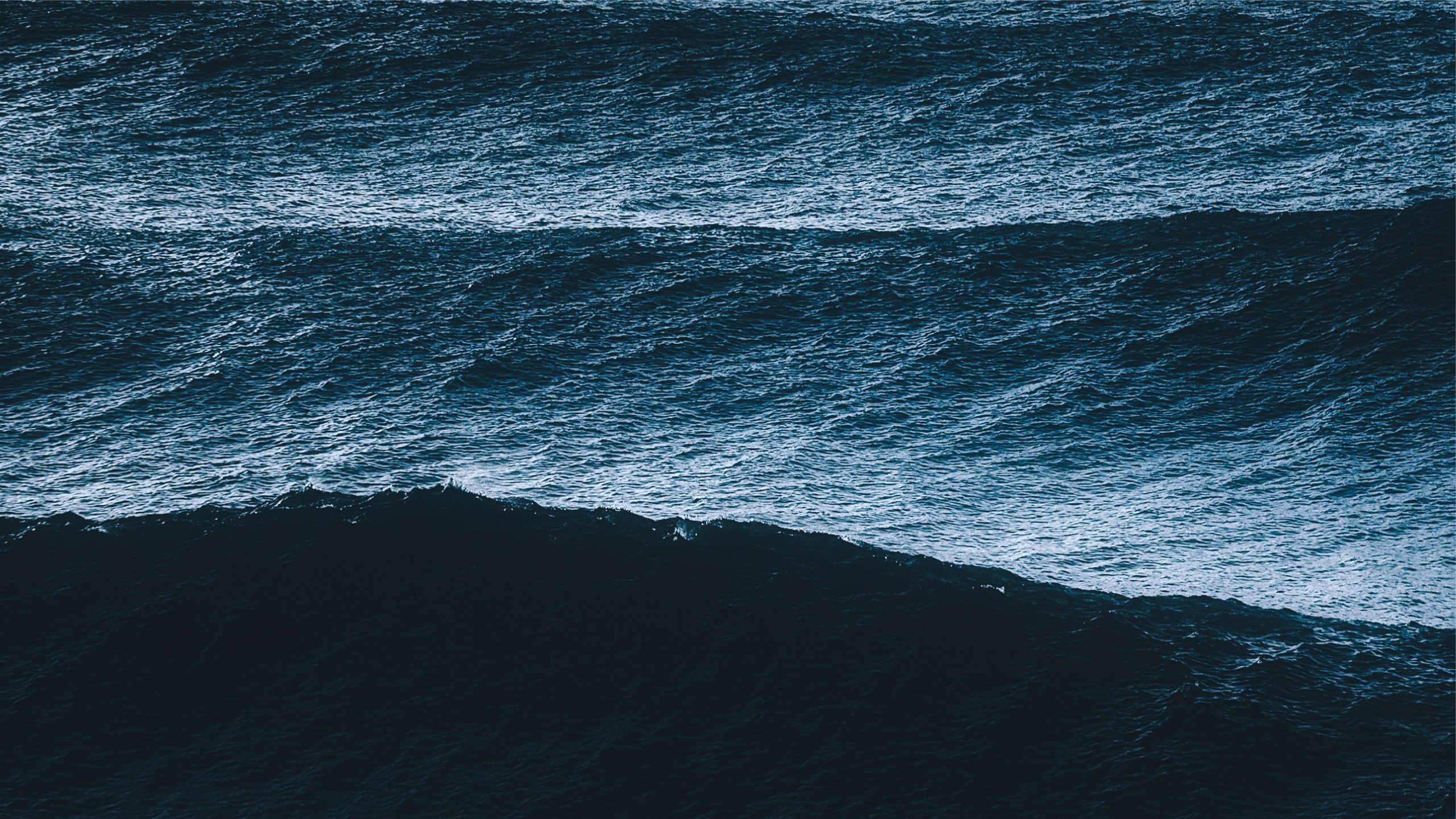 dark stormy sea tall waves
