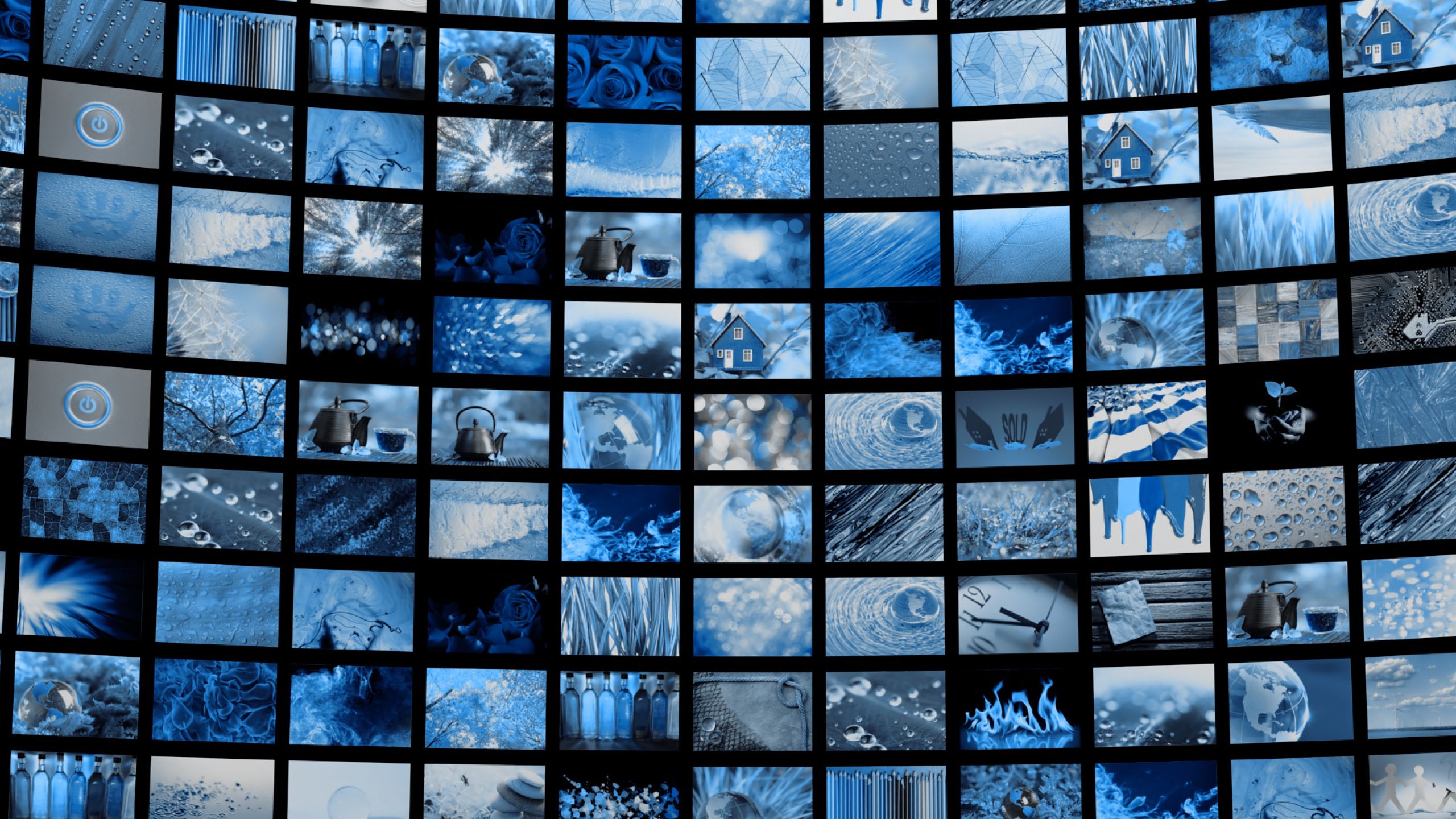 blue media screens background conclusion