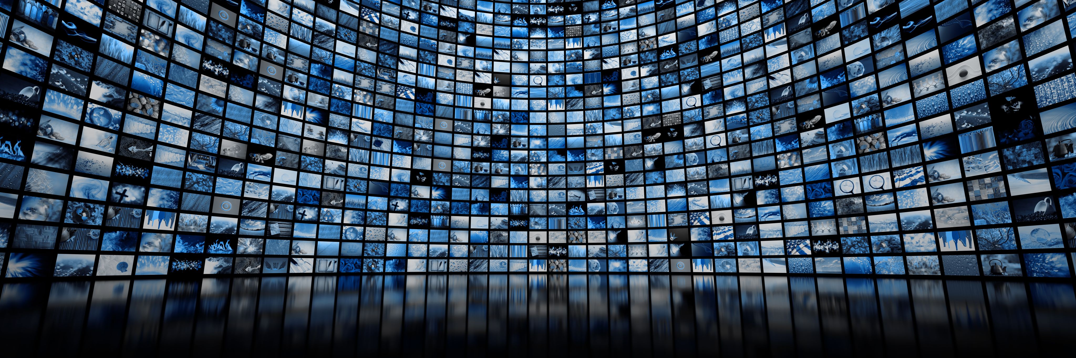 blue media screens background header